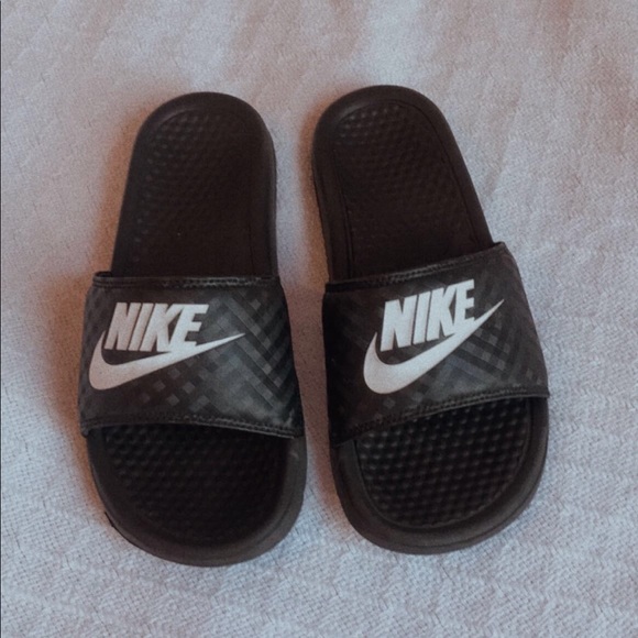 Nike Shoes - Black Nike slides.
